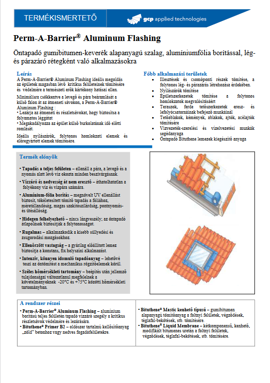 Perm-A-Barrier Aluminum Flashing dokumentum előnézetu képe