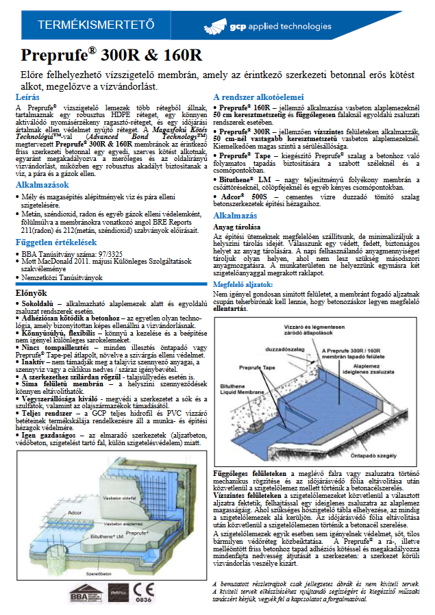 PREPRUFE 300R, 160R dokumentum előnézetu képe